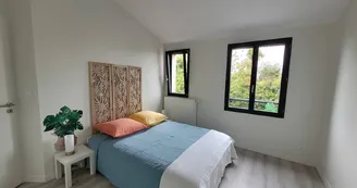 Maison 3 personnes - Bleu et bois Maison 3 personnes - Bleu et bois